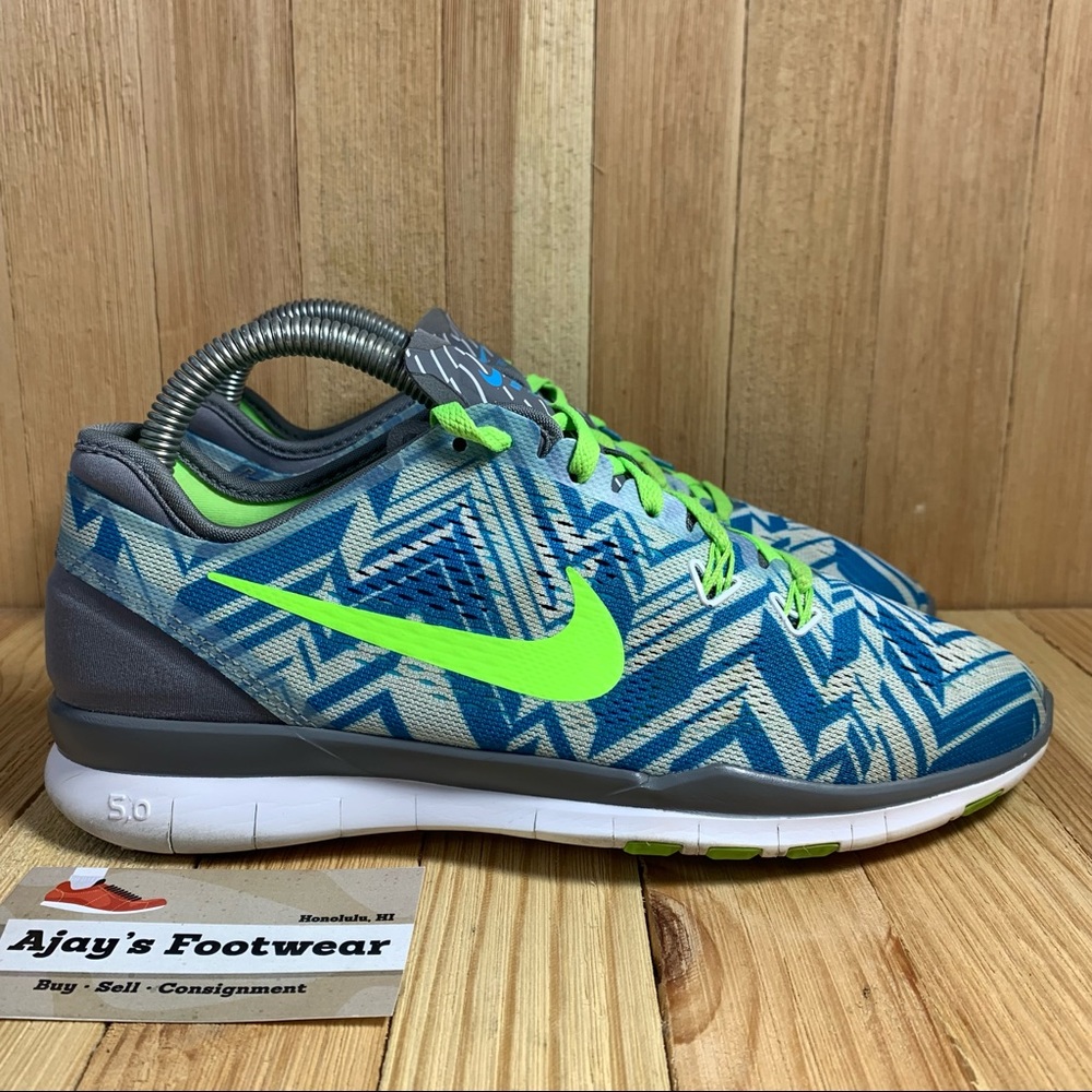 Nike Women’s Free 5.0 TR Fit 5 704695-003 Blue Gym Running Shoes Size: 6.5